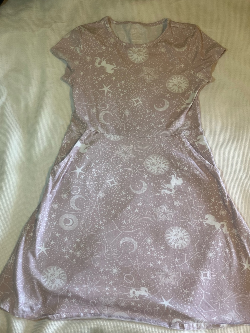 Wonder nation Lavender Moon & Stars Dress with pockets 🌸